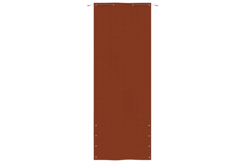 Balkongskjerm terrakotta 80x240 cm oxfordstoff - Brun - Balkongbeskyttelse