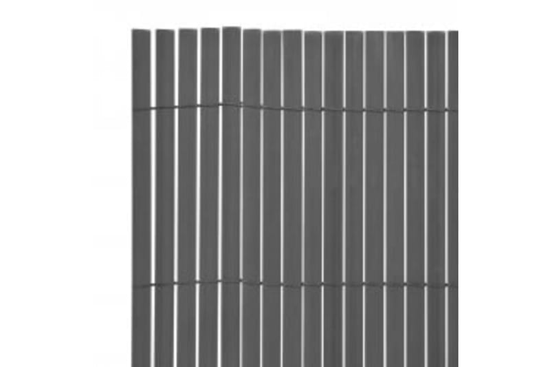 Dobbelsidet hagegjerde 110x300 cm grå - Grå - Balkongbeskyttelse