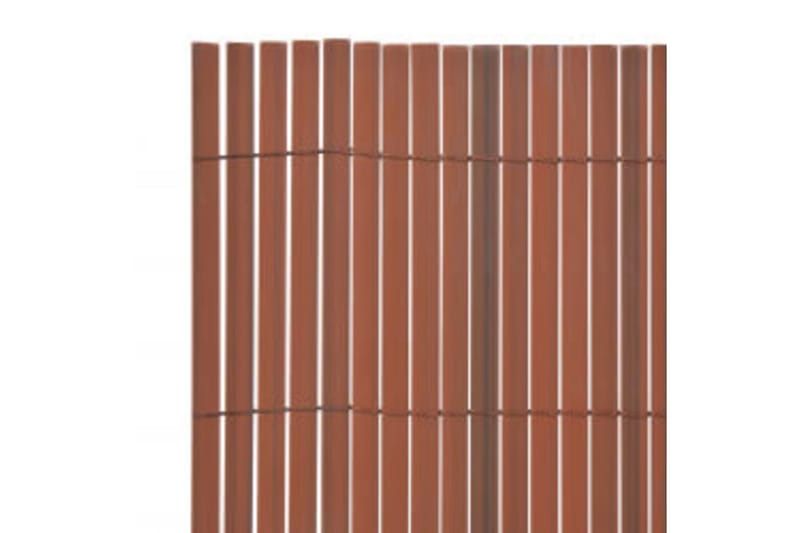 Dobbelsidet hagegjerde 110x500 cm brun - Brun - Balkongbeskyttelse