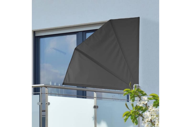 HI Balkongskjerm 1,2x1,2 m svart polyester - Balkongbeskyttelse