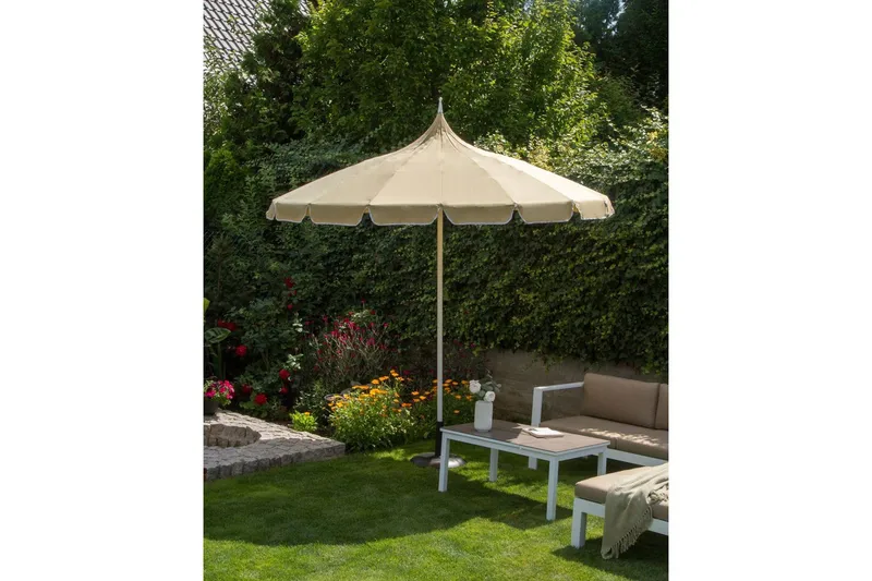 Balkongparasoll Beliani Minoa Beige Beige - Hagemøbler & utemiljø - Solbeskyttelse - Parasoller - Balkongparasoll