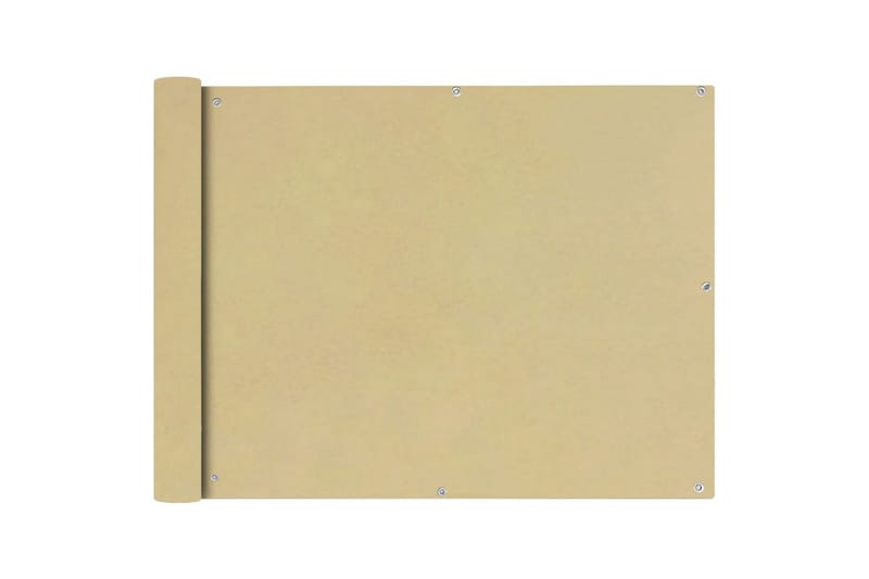 Balkongskjerm Oxfordstoff 90x600 cm Beige - Beige - Balkongbeskyttelse