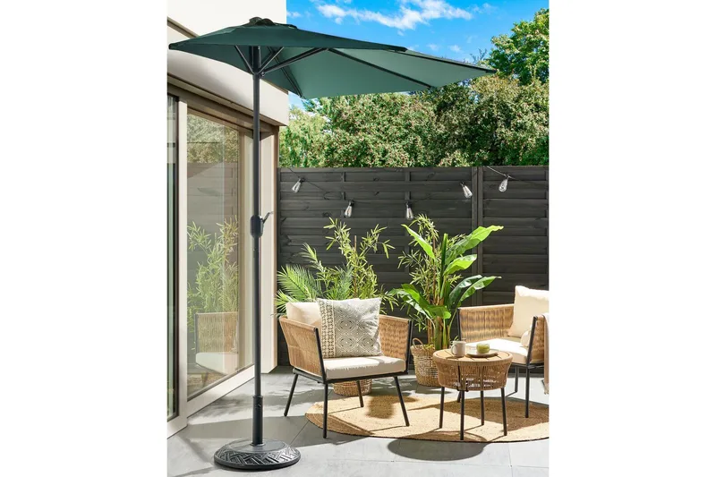 Carleton Parasol 100x100 cm - Grønn/Svart - Hagemøbler & utemiljø - Solbeskyttelse - Parasoller