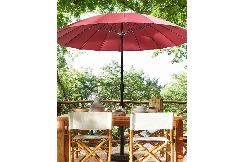 Faenza Parasol 255 cm - Rød Svart - Hagemøbler & utemiljø - Solbeskyttelse - Parasoller