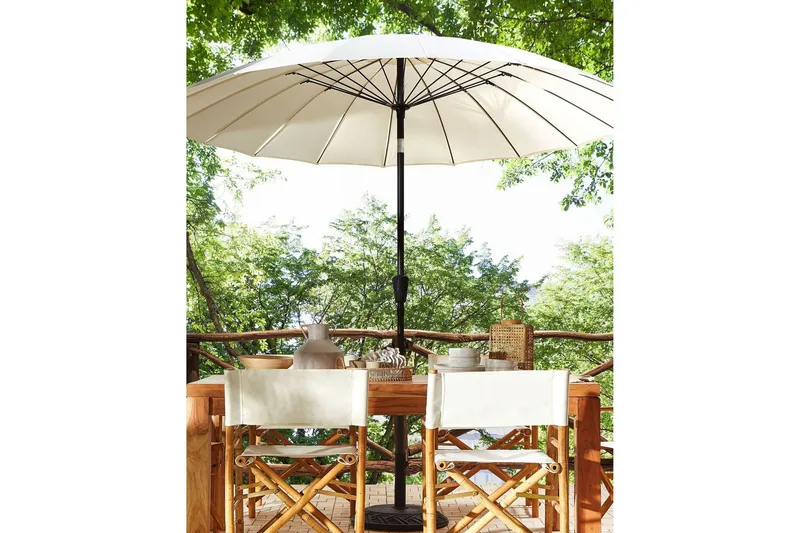 Faenza Parasol 255 cm - Beige/Sort - Hagemøbler & utemiljø - Solbeskyttelse - Parasoller