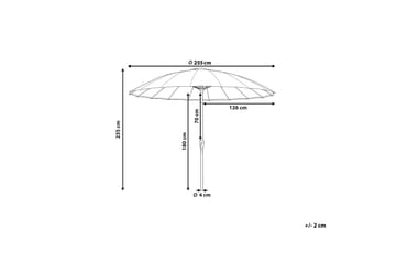 Faenza Parasol 255 cm - Svart/Grå - Hagemøbler & utemiljø - Solbeskyttelse - Parasoller