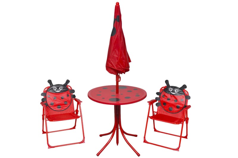 Hagegruppe til barn med parasoll 3 deler rød - Rød - Parasoller