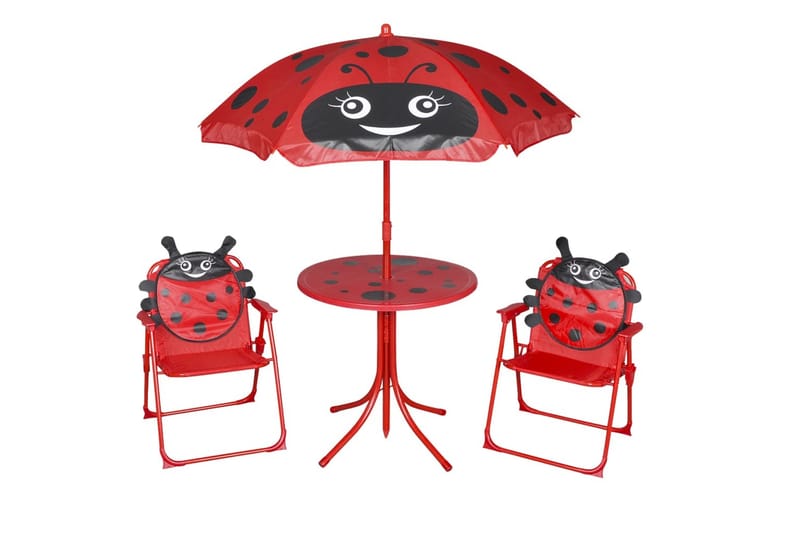 Hagegruppe til barn med parasoll 3 deler rød - Rød - Parasoller