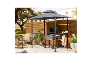 Lusthus Beliani Naro Beige/svart Grey||Black - Hagemøbler & utemiljø - Solbeskyttelse - Paviljong