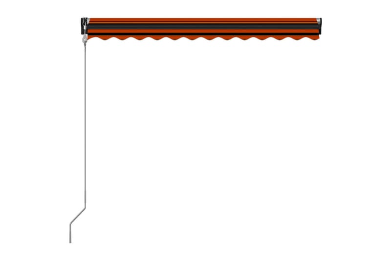 Automatisk uttrekkbar markise 300x250 cm oransje & brun - Markiser - Vindusmarkise