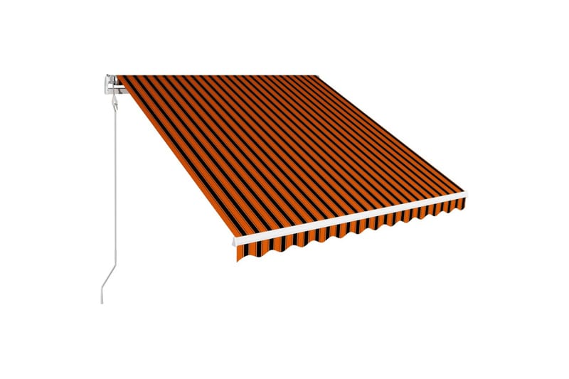 Automatisk uttrekkbar markise 350x250 cm oransje og brun - Markiser - Terrassemarkise