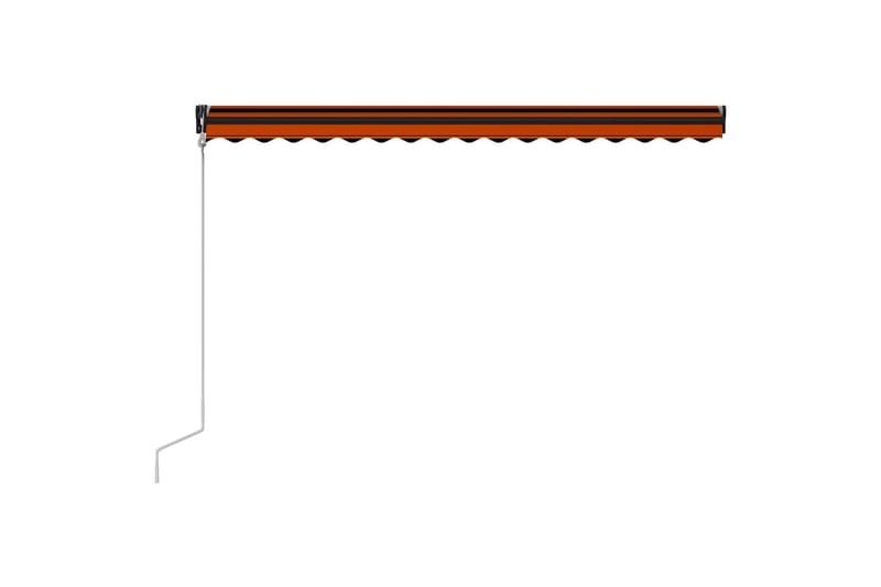 Automatisk uttrekkbar markise 400x300 cm oransje & brun - Markiser - Vindusmarkise