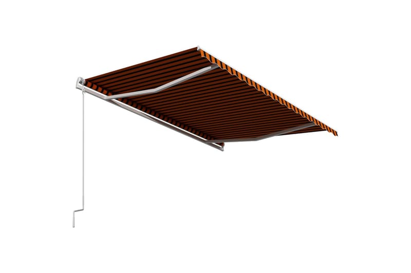 Automatisk uttrekkbar markise 400x300 cm oransje og brun - Markiser - Terrassemarkise