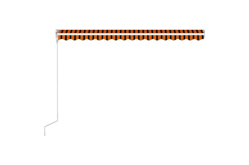 Automatisk uttrekkbar markise 400x300 cm oransje og brun - Markiser - Terrassemarkise