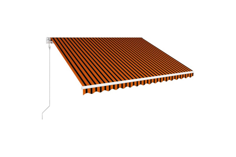 Automatisk uttrekkbar markise 450x300 cm oransje og brun - Markiser - Terrassemarkise
