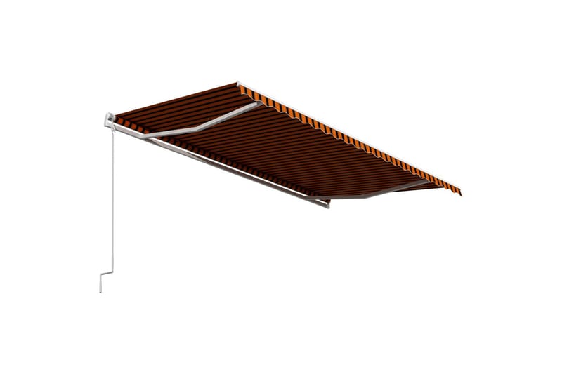 Automatisk uttrekkbar markise 500x300 cm oransje og brun - Markiser - Terrassemarkise