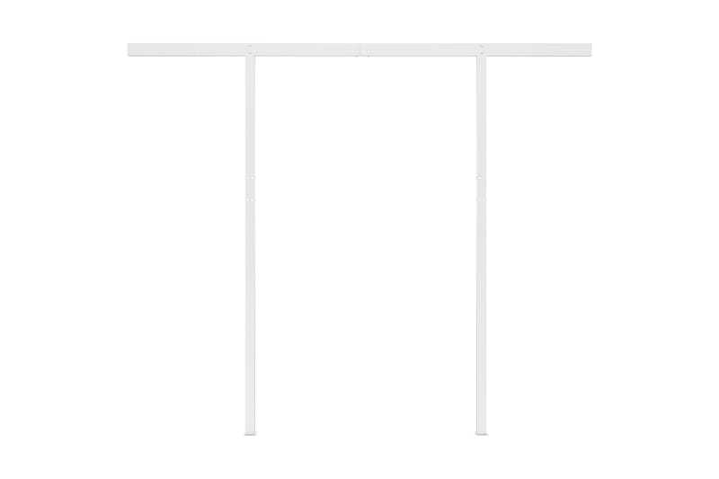 Automatisk uttrekkbar markise med stolper 3,5x2,5m - Oransj - Markiser - Terrassemarkise