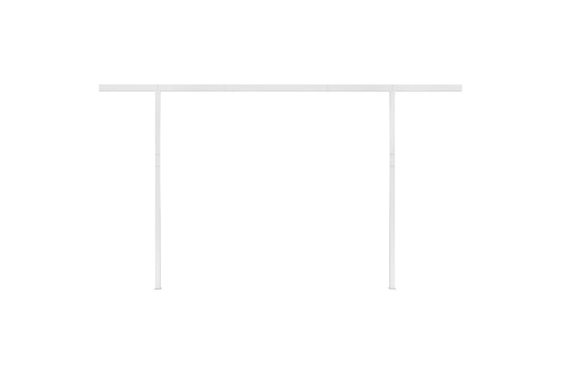 Automatisk uttrekkbar markise med stolper 4,5x3 m - Blå - Markiser - Terrassemarkise