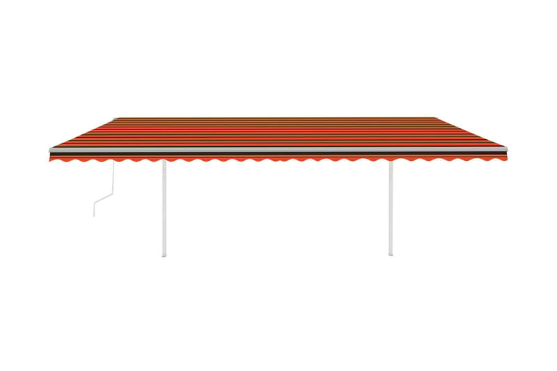 Automatisk uttrekkbar markise med stolper 6x3 m - Oransj - Markiser - Terrassemarkise