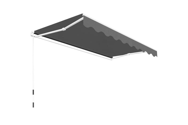 Foldbar markise manuell 300 cm antrasitt - Svart - Markiser - Terrassemarkise
