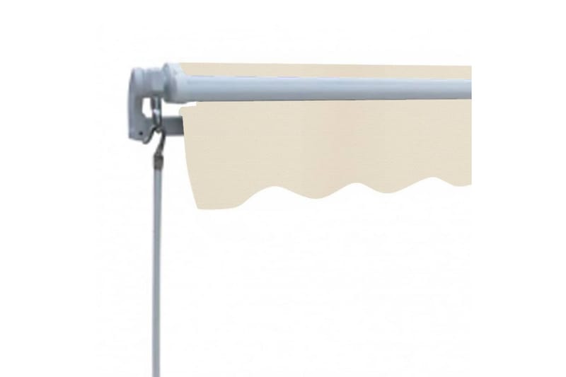 Foldbar markise manuell 300 cm kremhvit - Beige|Hvit - Markiser - Terrassemarkise