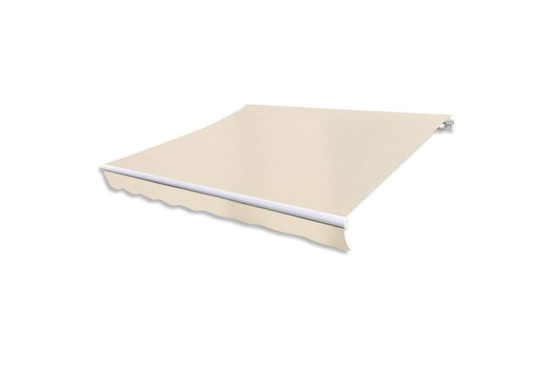 Foldbar markise manuell 300 cm kremhvit - Beige|Hvit - Markiser - Terrassemarkise