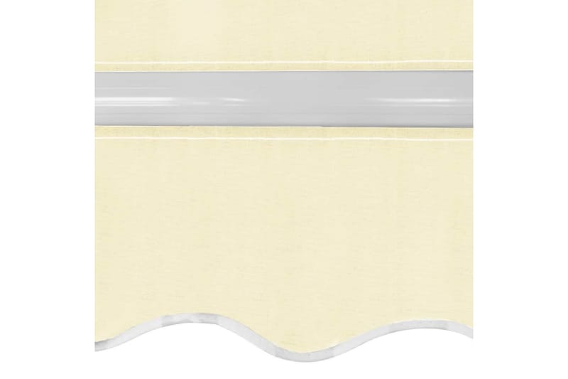 Foldbar markise manuell 400 cm kremhvit - Hvit - Markiser - Terrassemarkise