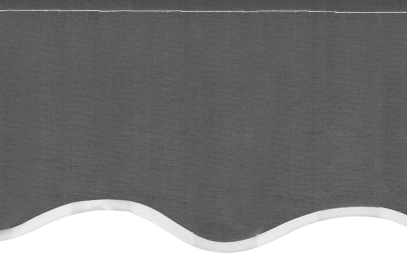 Foldbar markise manuell 500 cm antrasitt - Hvit|Svart - Markiser - Terrassemarkise