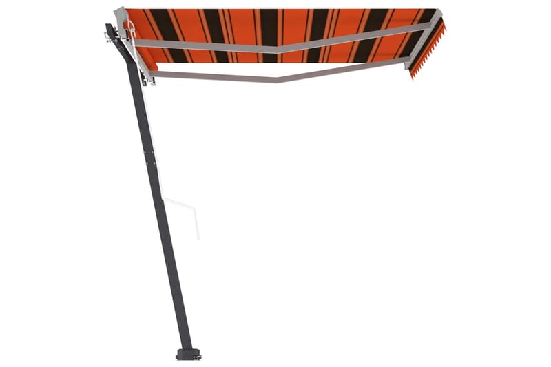 Frittstående automatisk markise 300x250 cm oransje og brun - Oransj - Markiser - Terrassemarkise