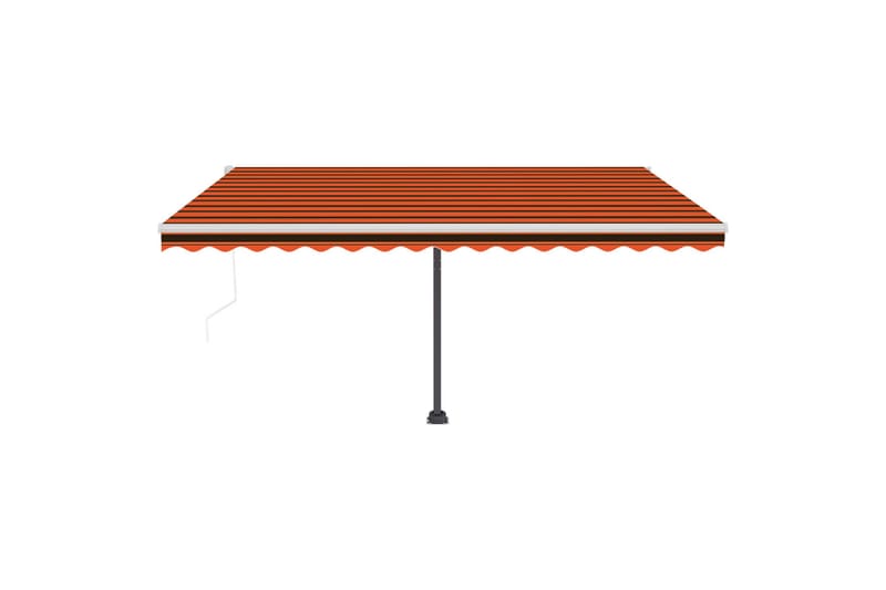 Frittstående automatisk markise 450x300 cm oransje/brun - Oransj - Markiser - Terrassemarkise