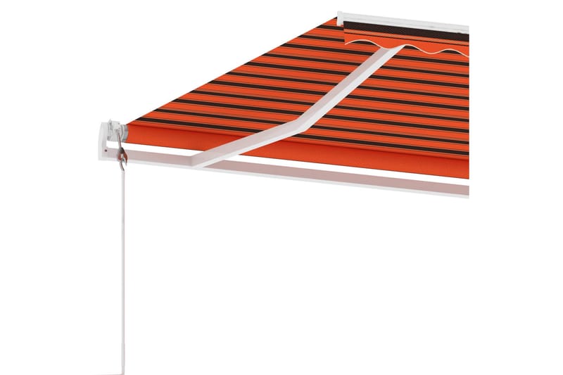 Frittstående automatisk markise 450x300cm oransje og brun - Oransj - Markiser - Terrassemarkise