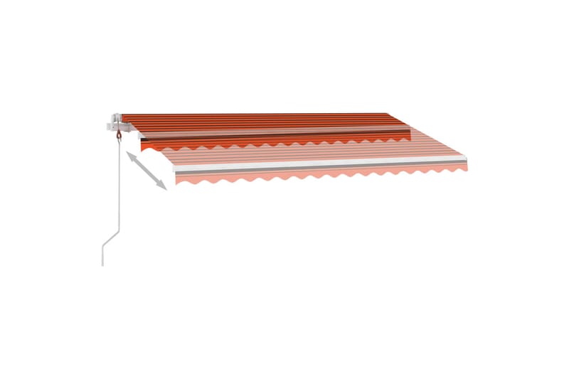 Frittstående automatisk markise 450x300cm oransje og brun - Oransj - Markiser - Terrassemarkise