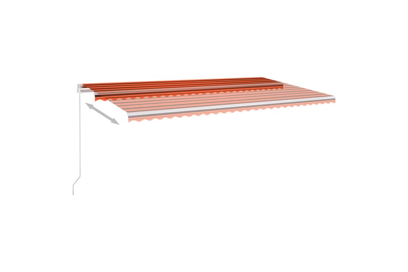 Frittstående automatisk markise 600x300 cm oransje/brun - Oransj - Markiser - Terrassemarkise