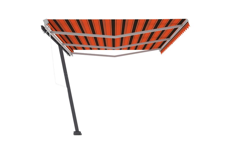 Frittstående automatisk markise 600x300 cm oransje/brun - Oransj - Markiser - Terrassemarkise