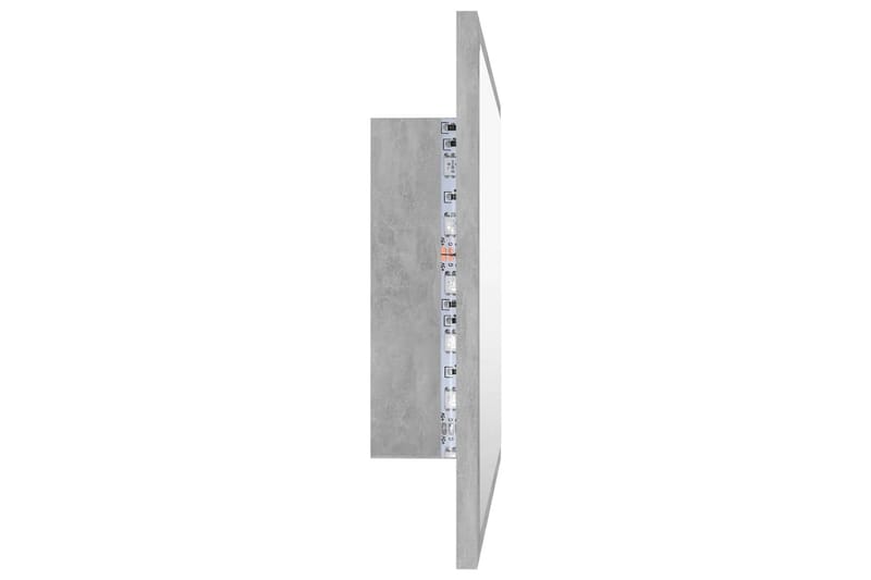 LED Baderomsspeil 60x8,5x37 cm sponplate betonggrå - Grå - Markiser - Terrassemarkise