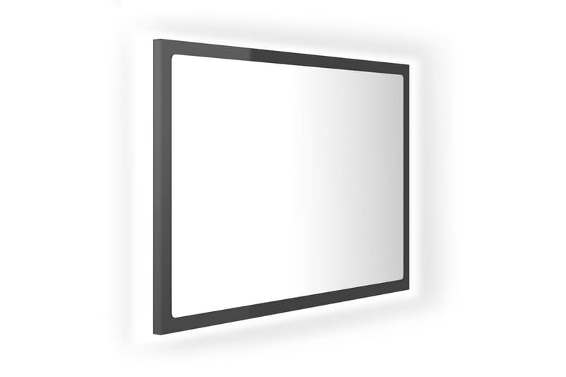 LED Baderomsspeil 60x8,5x37 cm sponplate høyglans grå - Grå - Markiser - Terrassemarkise