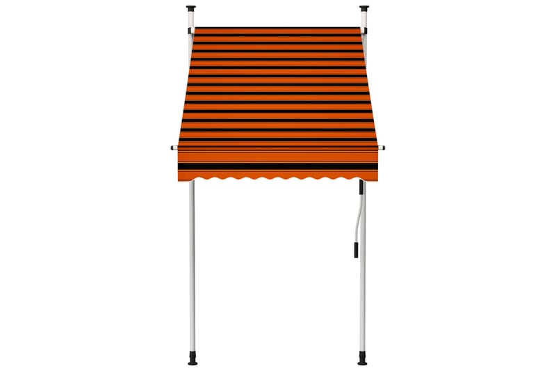 Manuell uttrekkbar markise 100 cm oransje og brun - Flerfarget - Markiser - Vindusmarkise