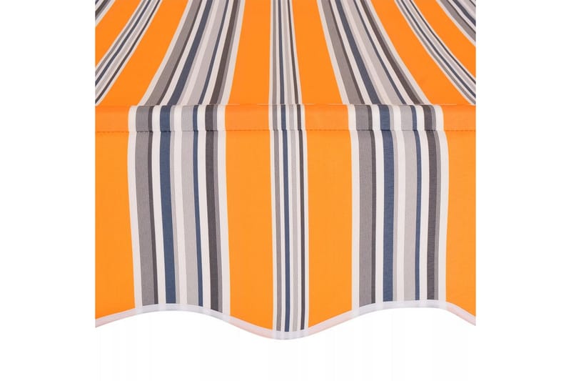Manuell uttrekkbar markise 150 cm gule og blå striper - Markiser - Vindusmarkise