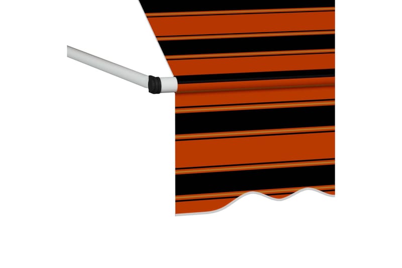 Manuell uttrekkbar markise 150 cm oransje og brun - Flerfarget - Markiser - Vindusmarkise