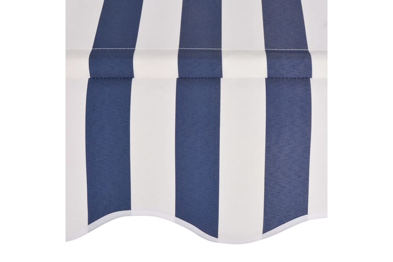 Manuell uttrekkbar markise 200 cm blå og hvite striper - Markiser - Vindusmarkise