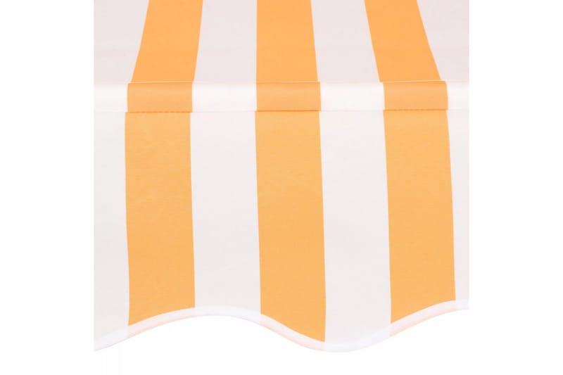 Manuell uttrekkbar markise 200 cm gule og hvite striper - Markiser - Vindusmarkise