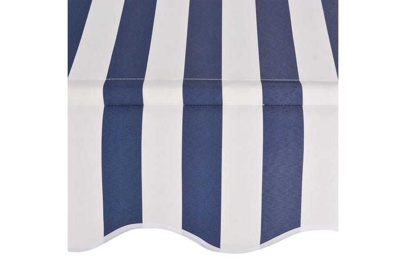 Manuell uttrekkbar markise 250 cm blå og hvite striper - Markiser - Vindusmarkise