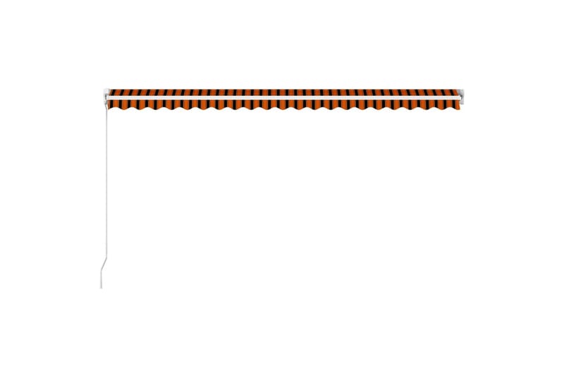 Manuell uttrekkbar markise 500x300 cm oransje og brun - Markiser - Terrassemarkise