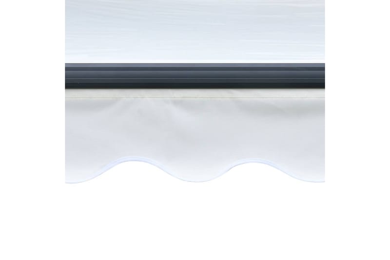 Manuell uttrekkbar markise med LED 300x250 cm kremhvit - Markiser - Vindusmarkise