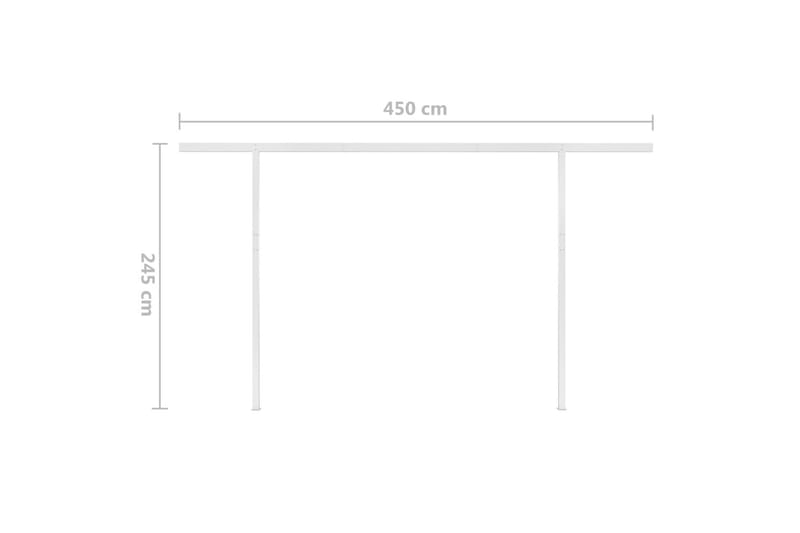 Manuell uttrekkbar markise med LED 4x3,5 m antrasitt - Antrasittgrå - Markiser - Terrassemarkise