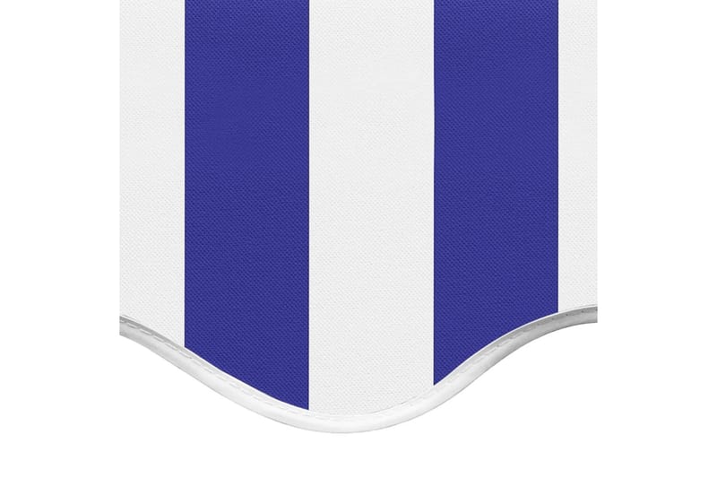 Erstatningsduk for markise blå og hvit 5x3,5 m - Markisevev & markisestoff