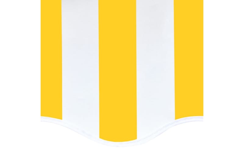 Erstatningsduk for markise gul og hvit 4,5x3,5 m - Markisevev & markisestoff