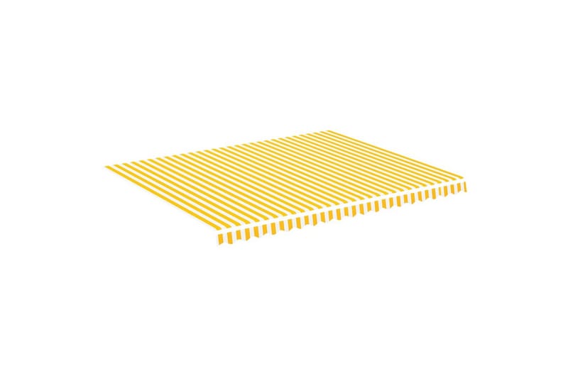 Erstatningsduk for markise gul og hvit 4,5x3,5 m - Markisevev & markisestoff