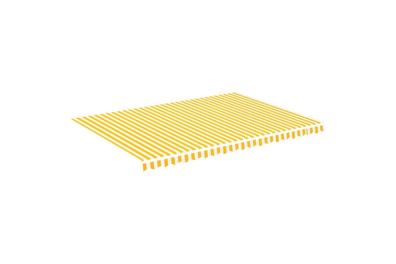 Erstatningsduk for markise gul og hvit 5x3,5 m - Markisevev & markisestoff