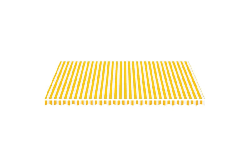 Erstatningsduk for markise gul og hvit 5x3,5 m - Markisevev & markisestoff